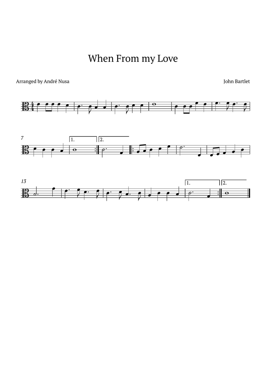 When From My Love Viola Solo scores gallery preview page 1