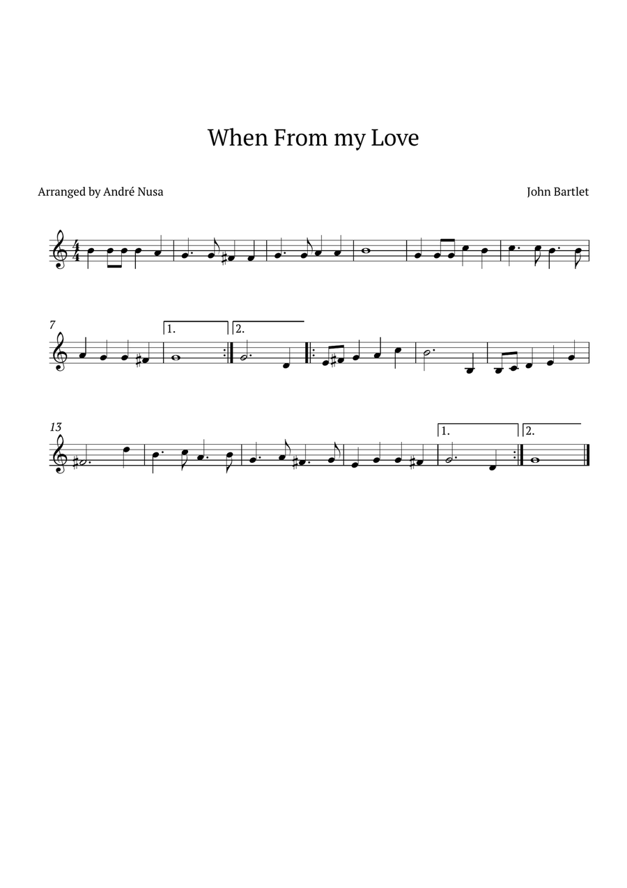 When From My Love Horn Solo scores gallery preview page 1