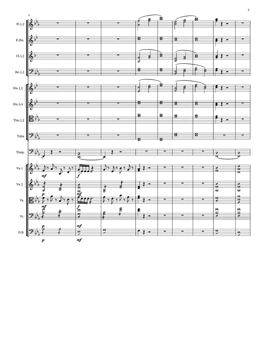 Serenade For Symphony In Eb Major Small Ensemble scores gallery preview page 2