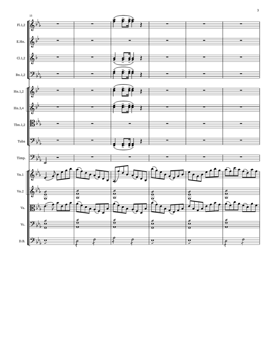 Serenade For Symphony In Eb Major Small Ensemble scores gallery preview page 3