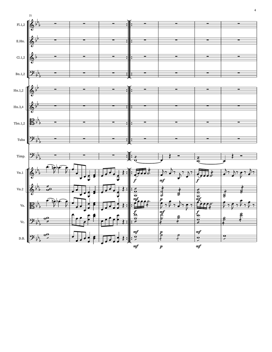 Serenade For Symphony In Eb Major Small Ensemble scores gallery preview page 4