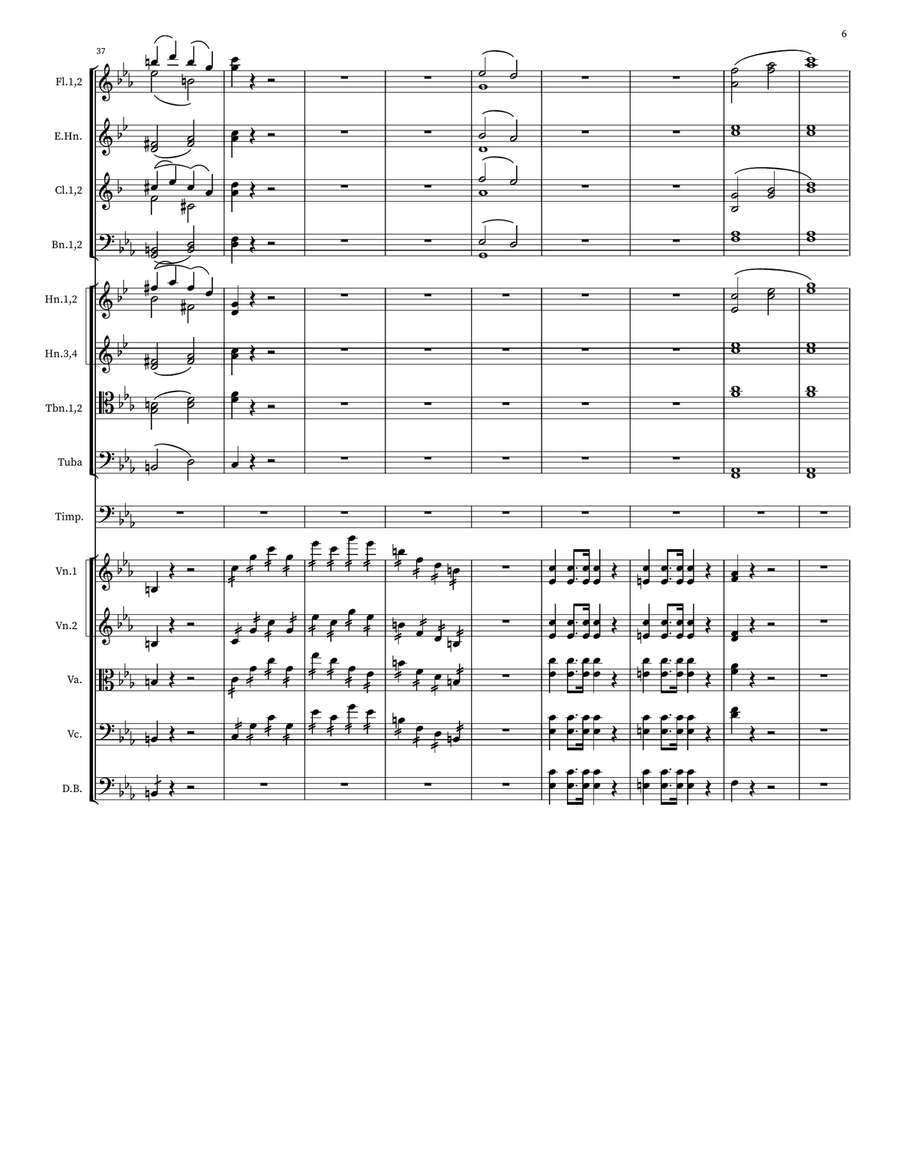Serenade For Symphony In Eb Major Small Ensemble scores gallery preview page 6