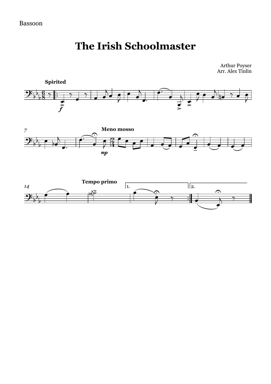 The Irish Schoolmaster The Irish Schoolmaster Woodwind Quartet scores gallery preview page 3