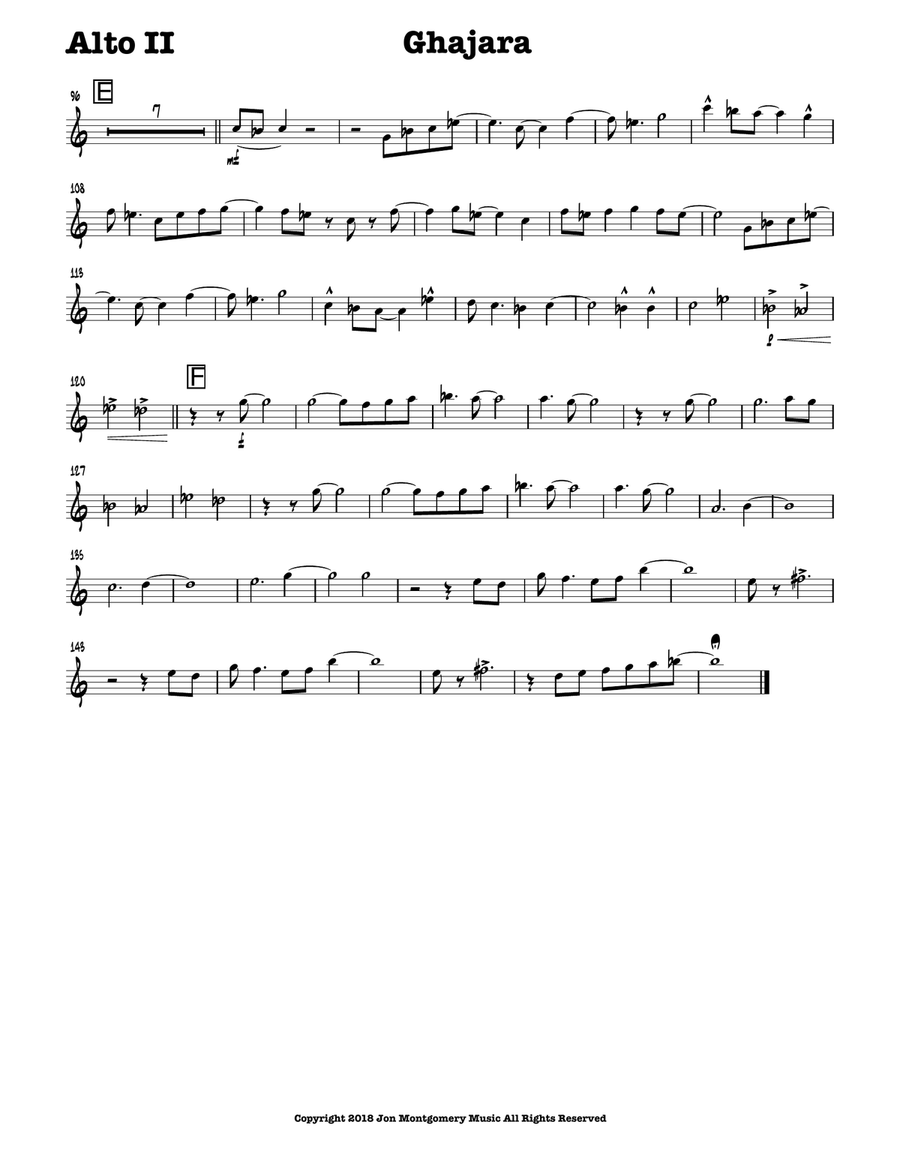 Ghajara! Ghajara! Jazz Ensemble scores gallery preview page 5