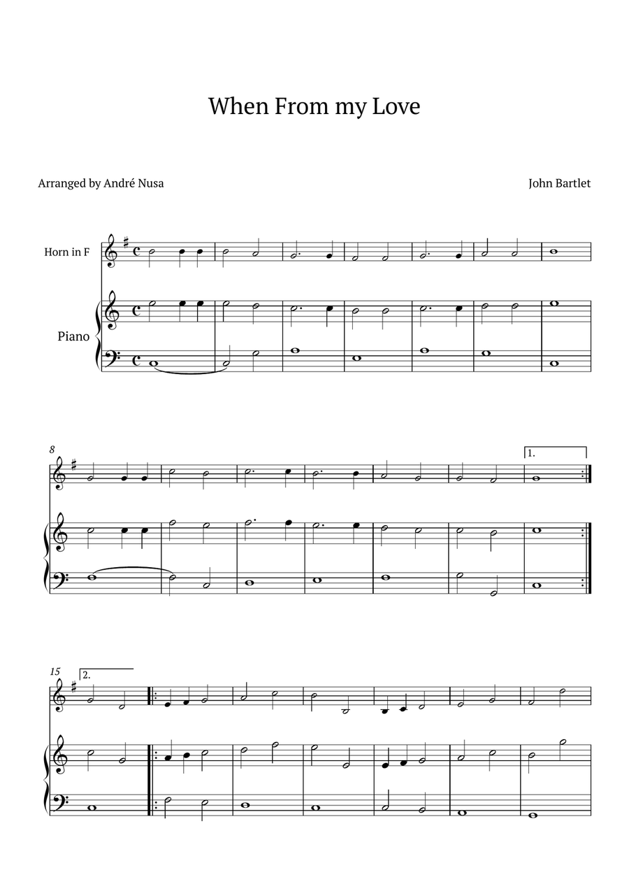 When From My Love Piano scores gallery preview page 1