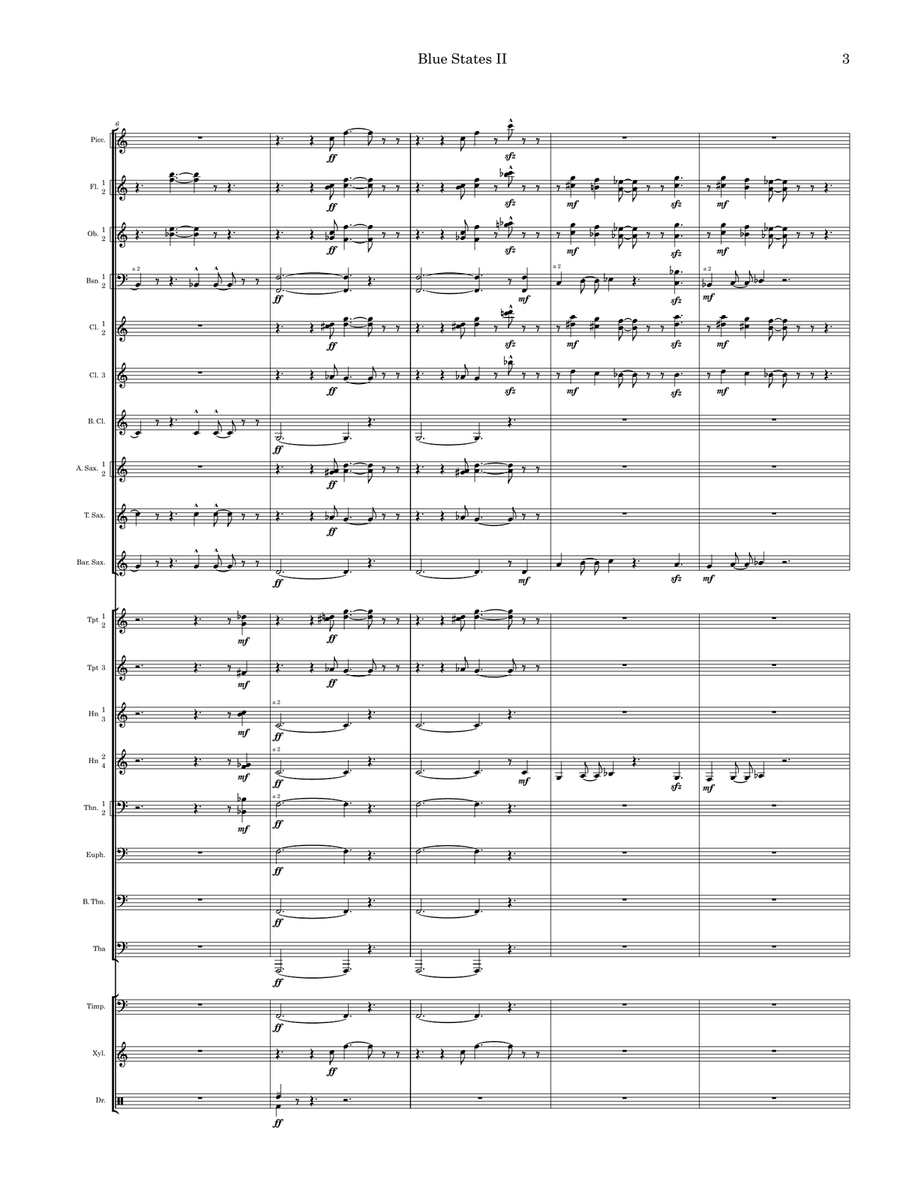 Blue States II Blue States II Concert Band scores gallery preview page 3