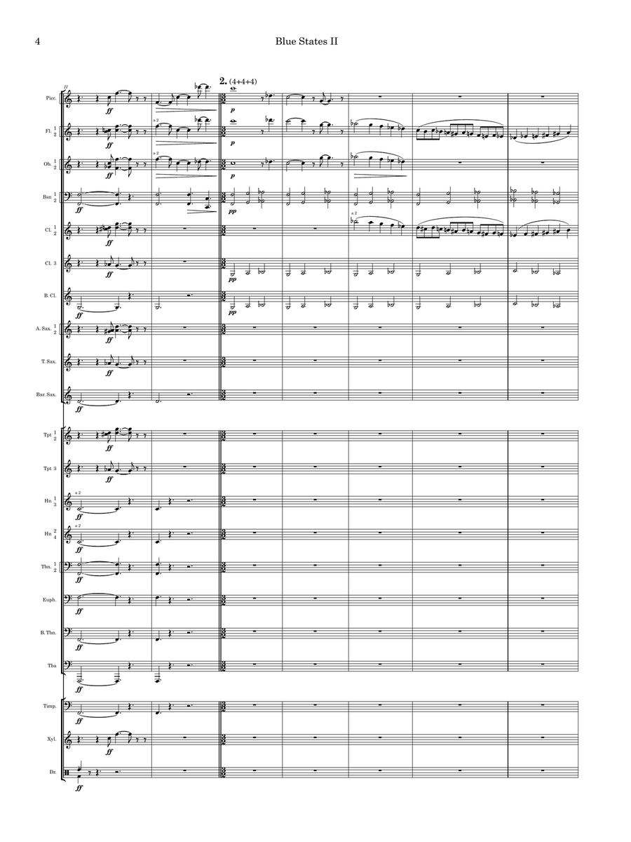 Blue States II Blue States II Concert Band scores gallery preview page 4