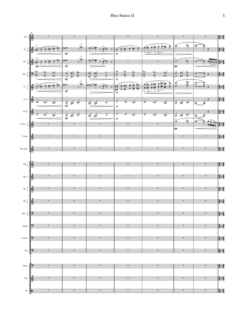 Blue States II Blue States II Concert Band scores gallery preview page 5
