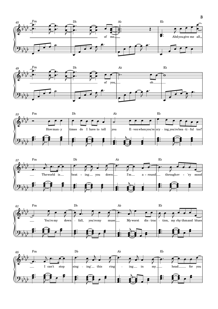 All of Me Piano Solo scores gallery preview page 4