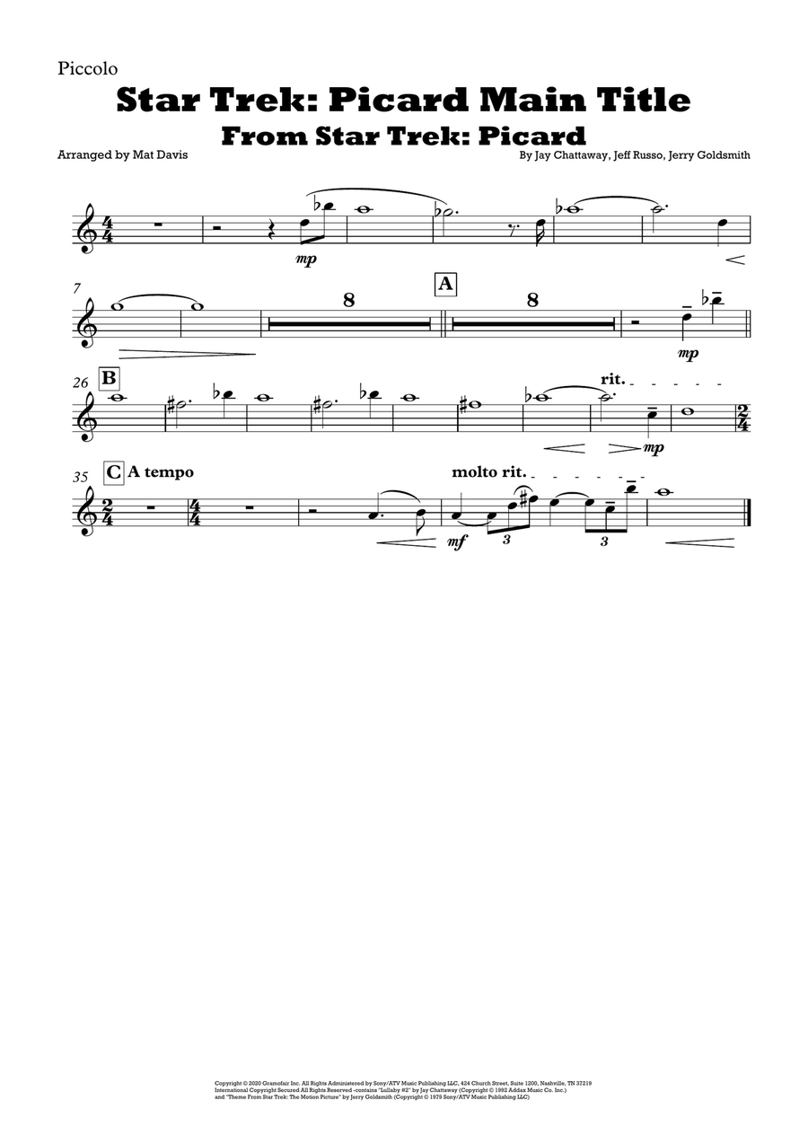 Star Trek: Picard Main Title Full Orchestra scores gallery preview page 4