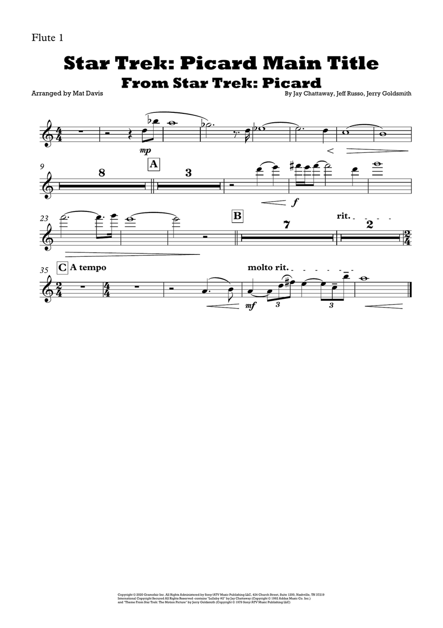 Star Trek: Picard Main Title Full Orchestra scores gallery preview page 5