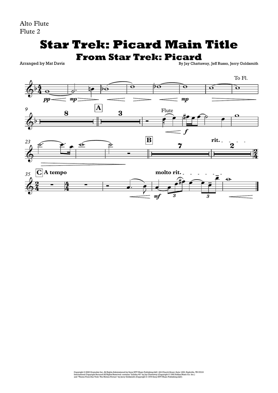 Star Trek: Picard Main Title Full Orchestra scores gallery preview page 6