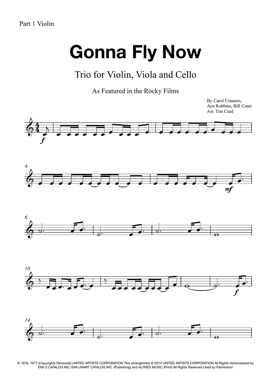 Gonna Fly Now Gonna Fly Now String Trio scores gallery preview page 4
