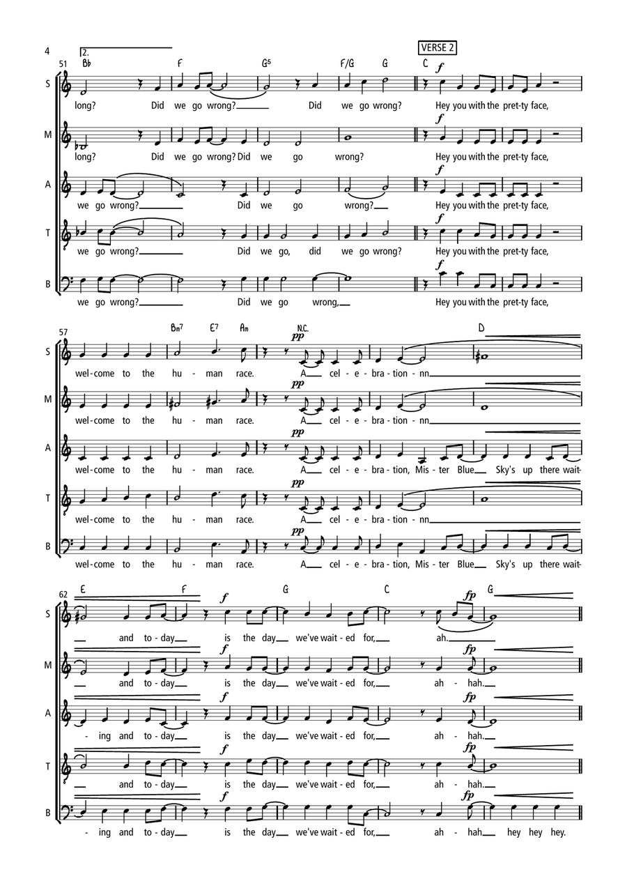 Mr. Blue Sky Mr. Blue Sky Show Choir scores gallery preview page 4