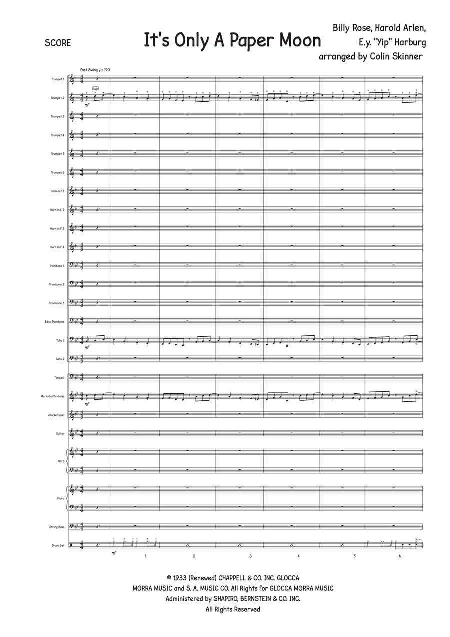 It's Only A Paper Moon It's Only A Paper Moon Jazz Ensemble scores gallery preview page 1