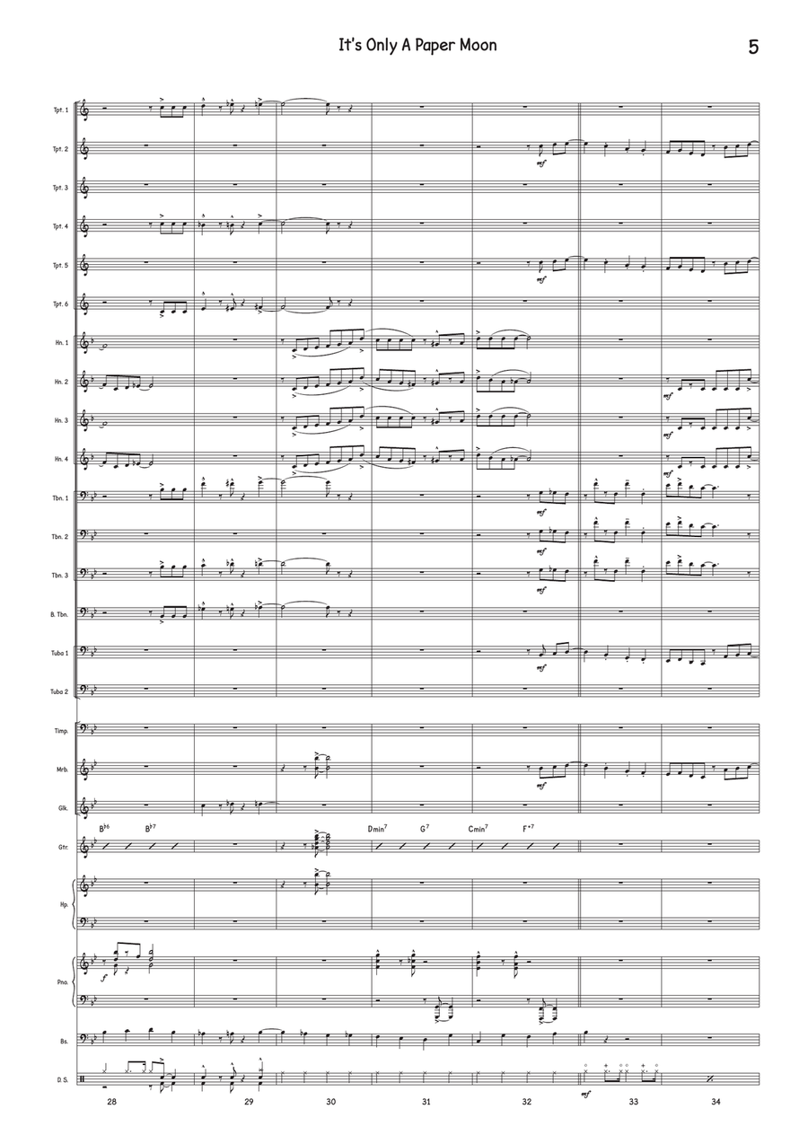 It's Only A Paper Moon It's Only A Paper Moon Jazz Ensemble scores gallery preview page 5