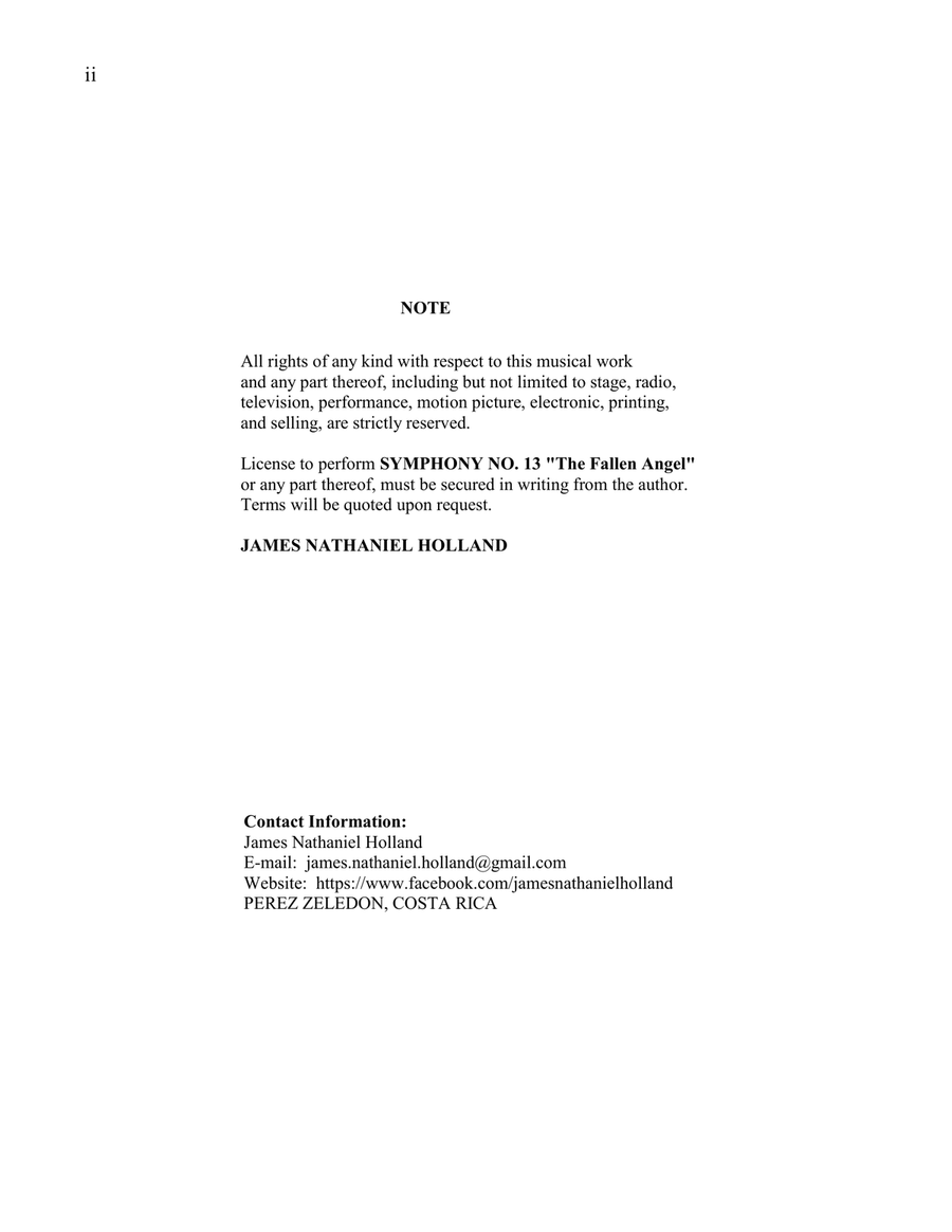Symphony No. 13 For Orchestra The Fallen Angel Full Score and Parts Full Orchestra scores gallery preview page 2