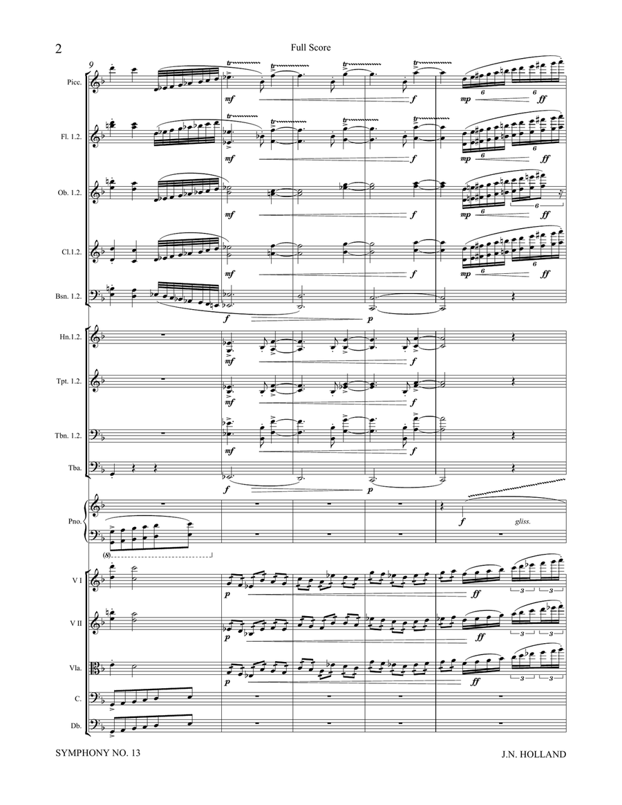 Symphony No. 13 For Orchestra The Fallen Angel Full Score and Parts Full Orchestra scores gallery preview page 6