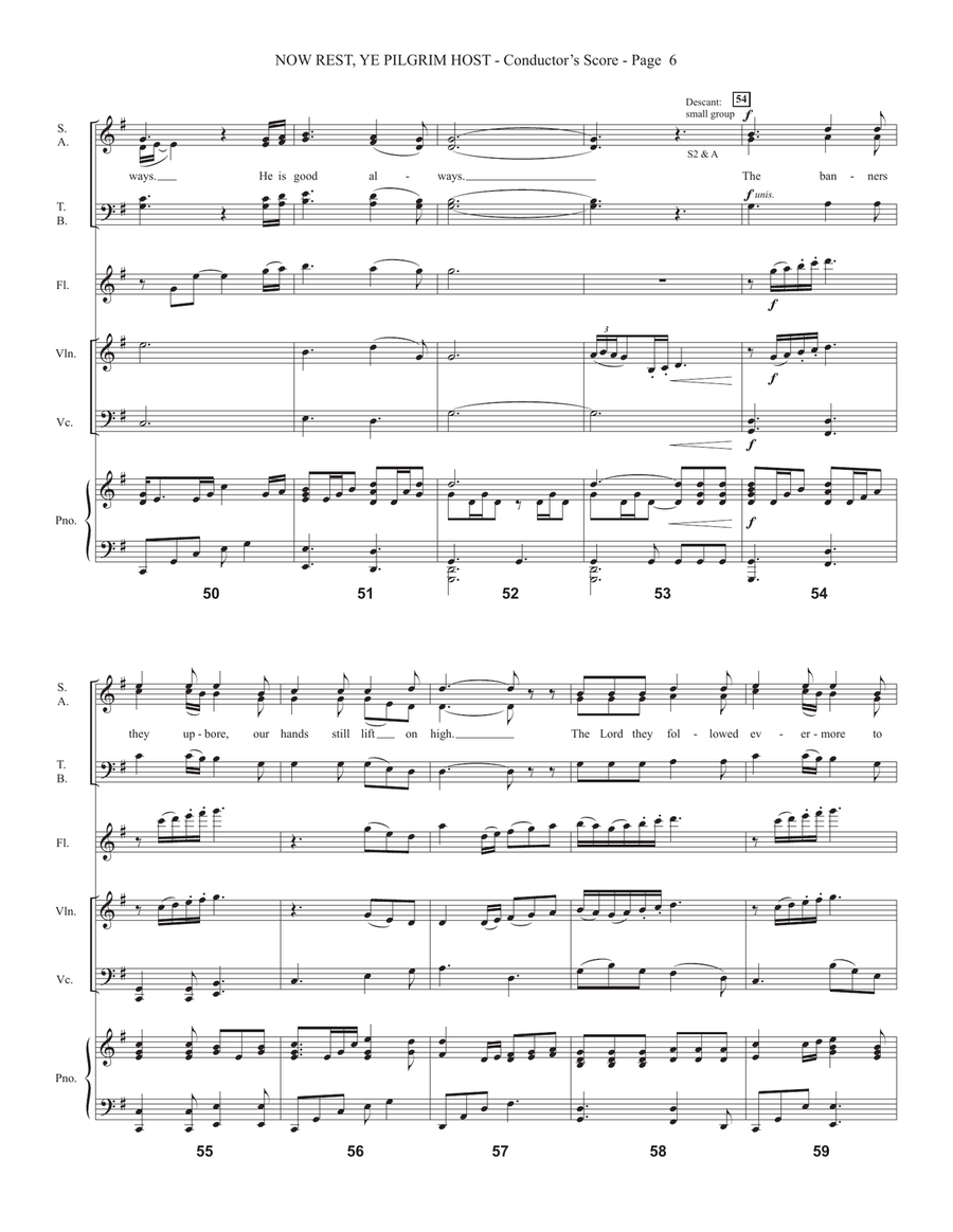 Now Rest Ye, Pilgrim Host (arr. Heather Sorenson) - Conductor Score (Full Score) Choir scores gallery preview page 6