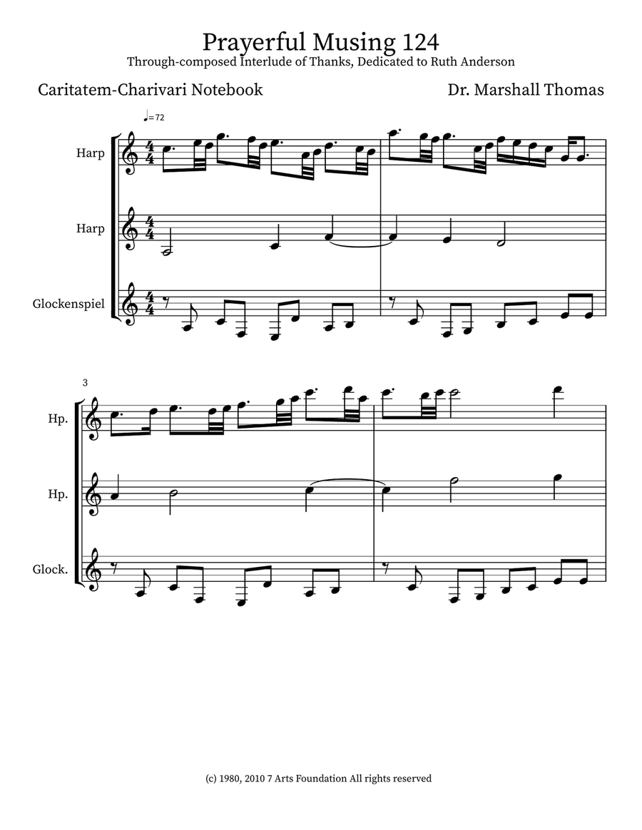 Prayerful Musing 124 Prayerful Musing 124 Small Ensemble scores gallery preview page 1