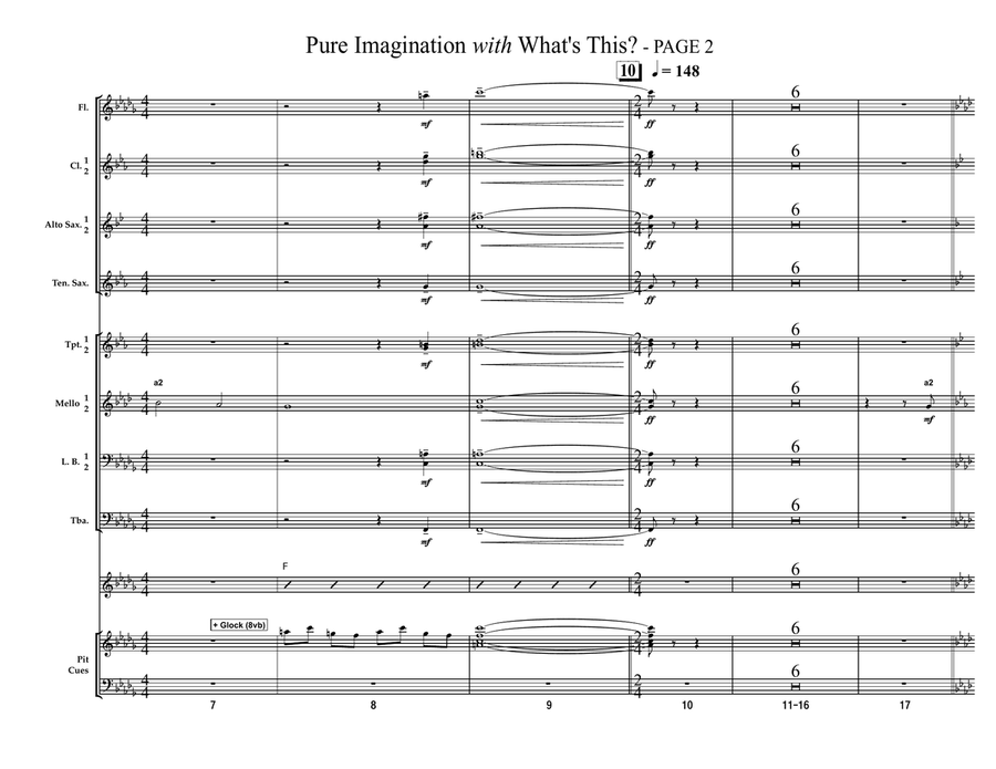 Medley: Pure Imagination with What's This? Marching Band scores gallery preview page 2