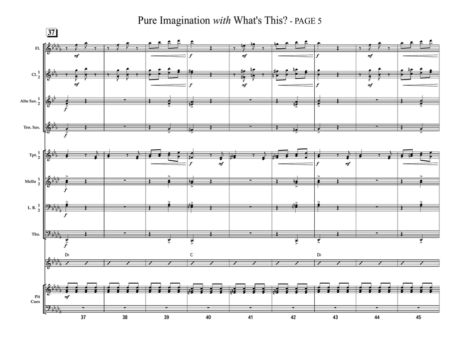 Medley: Pure Imagination with What's This? Marching Band scores gallery preview page 5
