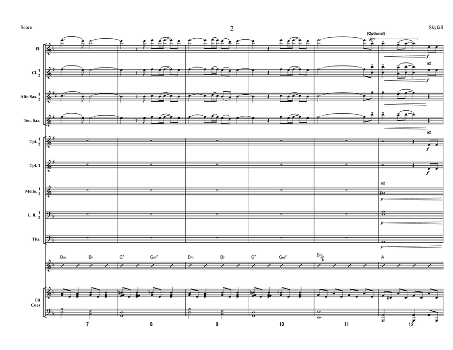 Skyfall Skyfall Marching Band scores gallery preview page 2