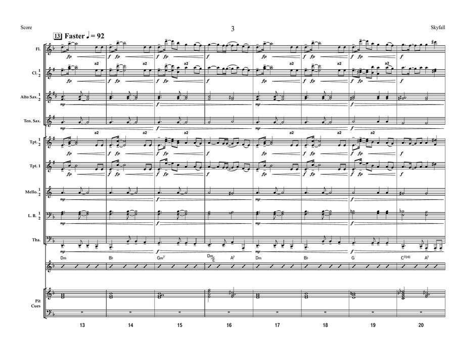 Skyfall Skyfall Marching Band scores gallery preview page 3