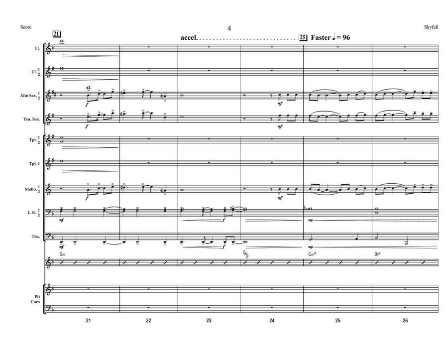 Skyfall Skyfall Marching Band scores gallery preview page 4