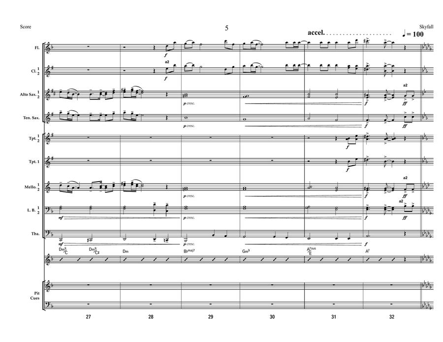 Skyfall Skyfall Marching Band scores gallery preview page 5