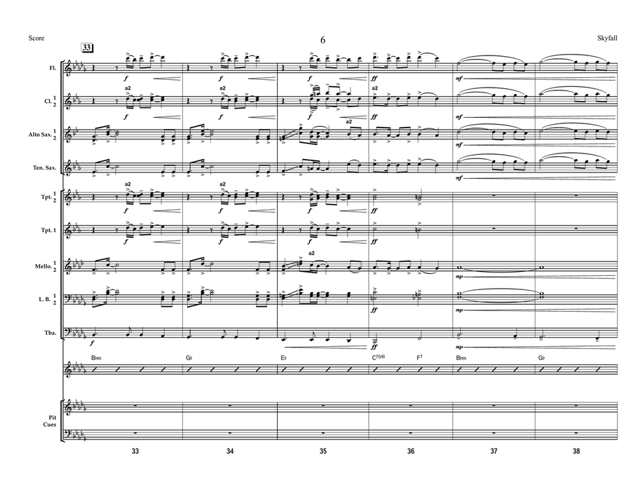 Skyfall Skyfall Marching Band scores gallery preview page 6