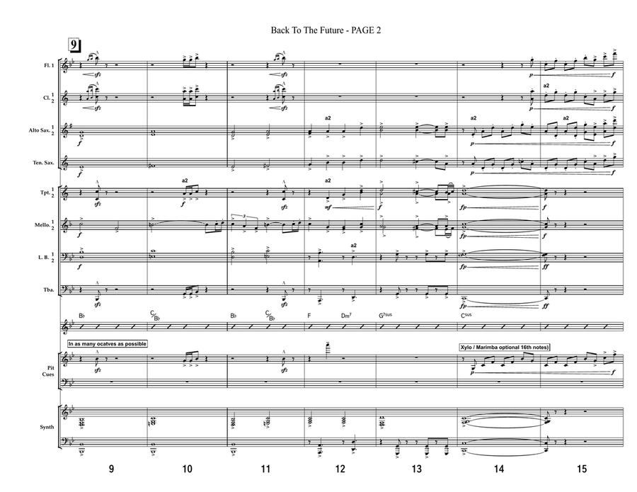 Back To The Future Back To The Future Marching Band scores gallery preview page 2
