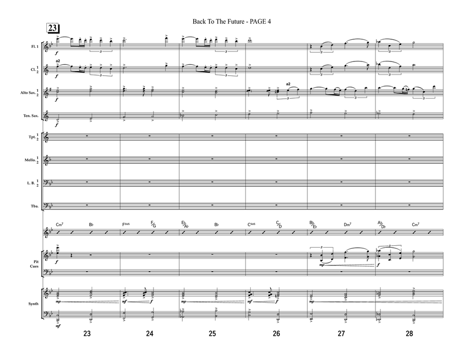 Back To The Future Back To The Future Marching Band scores gallery preview page 4