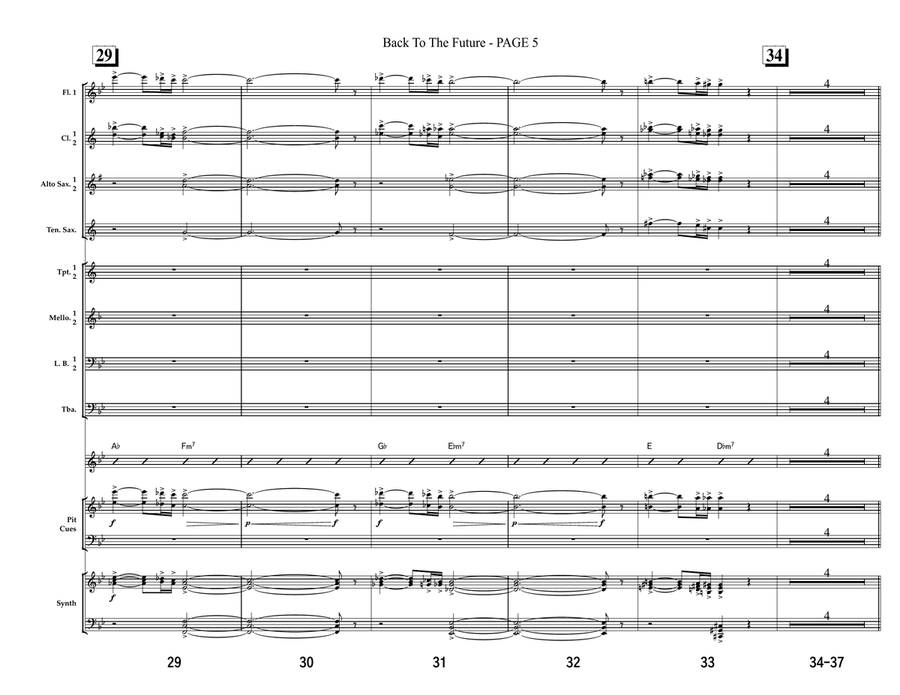 Back To The Future Back To The Future Marching Band scores gallery preview page 5