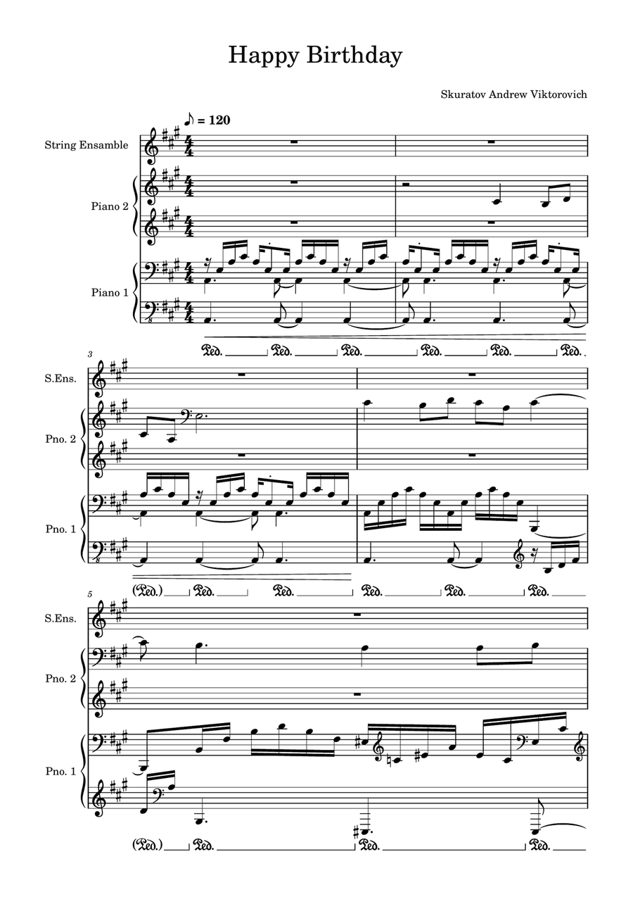 Happy Birthday Happy Birthday Full Orchestra scores gallery preview page 1