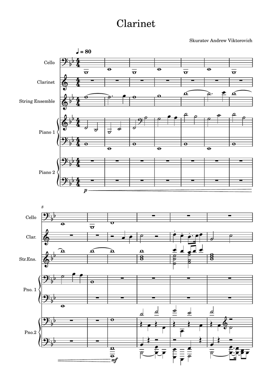 Clarinet Clarinet Full Orchestra scores gallery preview page 1