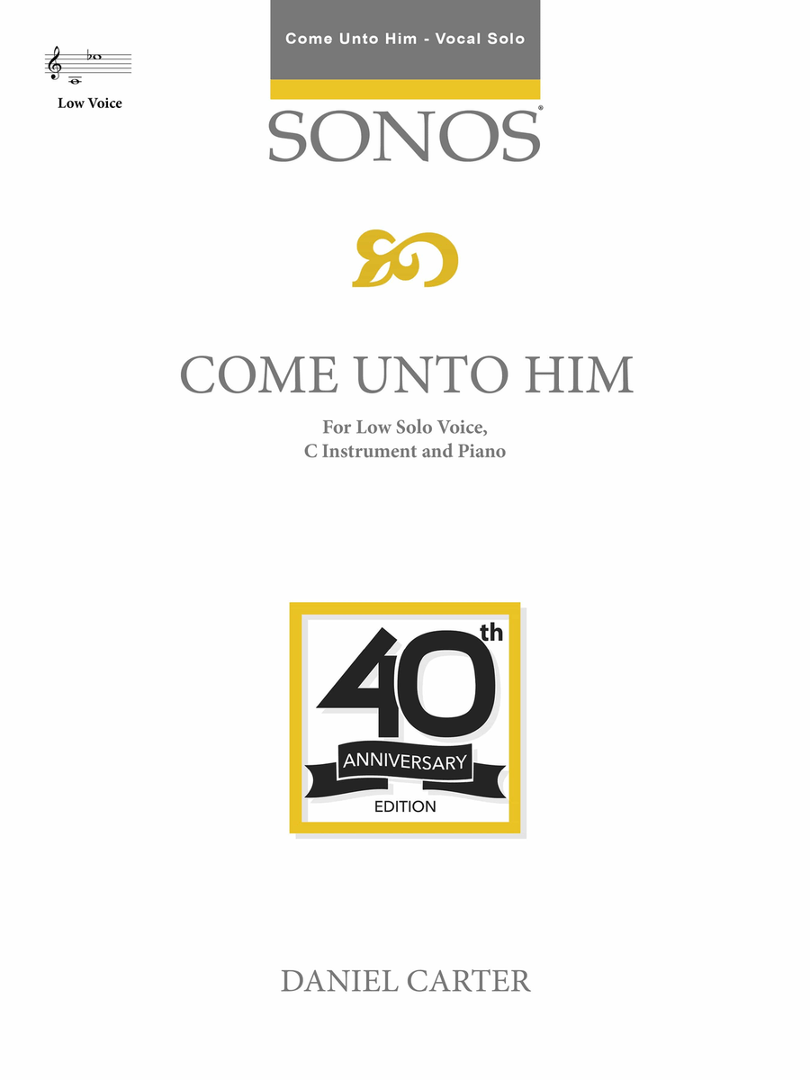 Come unto Him - LOW Vocal Solo Voice Solo scores gallery preview page 1