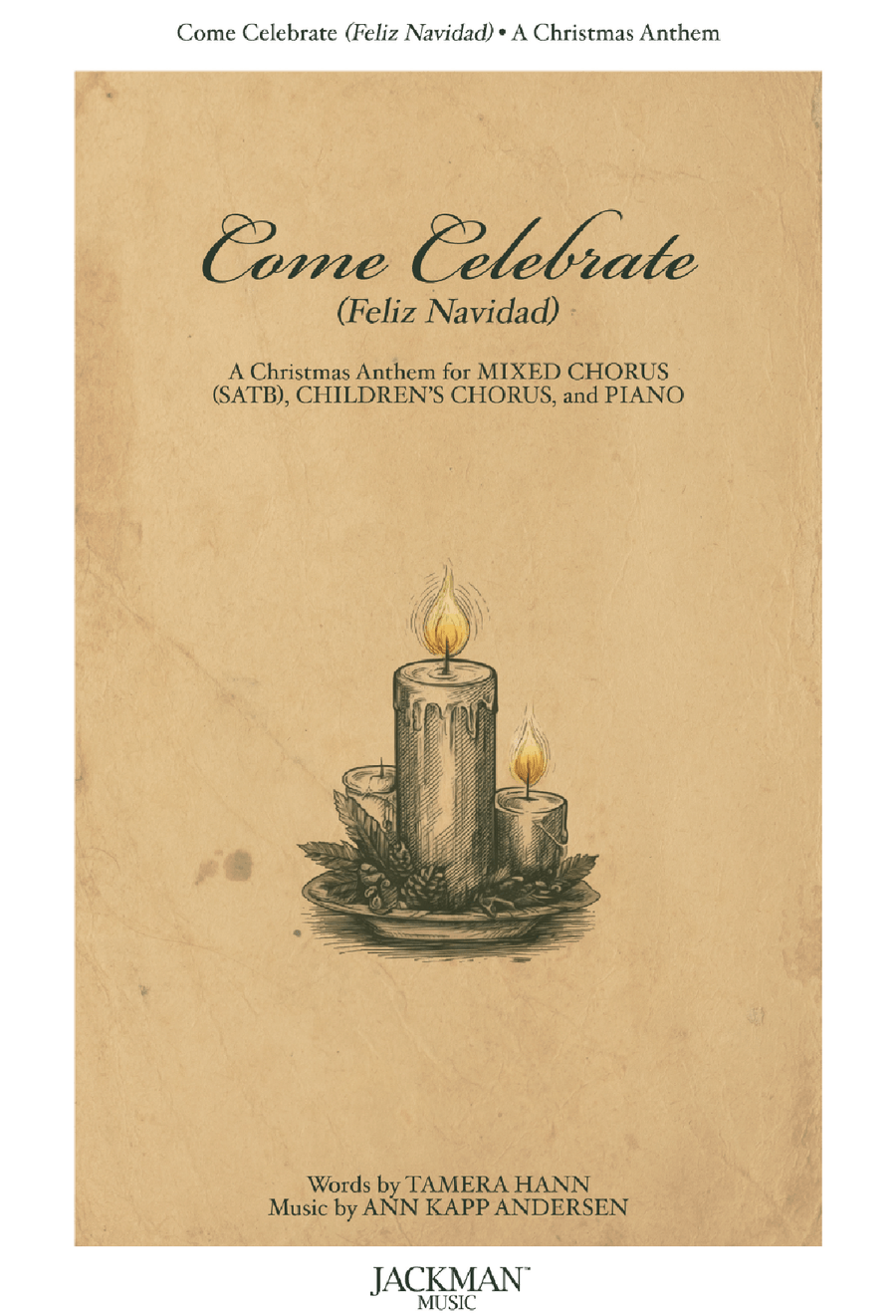 Come Celebrate (Feliz Navidad) - SATB & Children's Chorus 4-Part scores gallery preview page 1