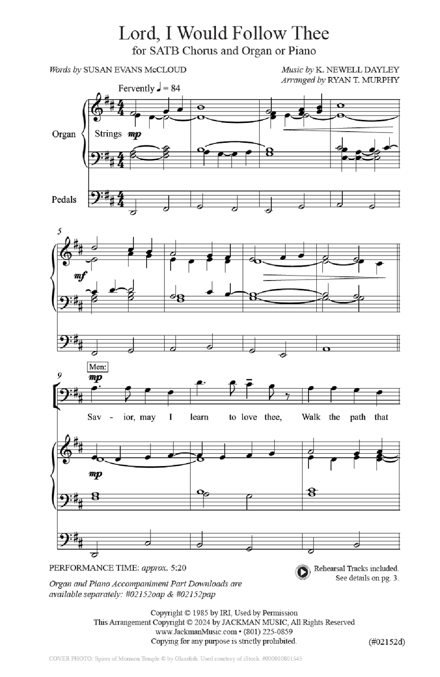 Lord, I Would Follow Thee - SATB - Murphy Lord, I Would Follow Thee - SATB - Murphy 4-Part scores gallery preview page 2