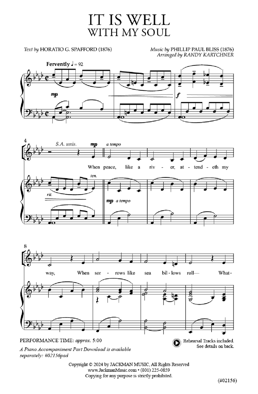 It Is Well with My Soul - SAB 3-Part scores gallery preview page 2