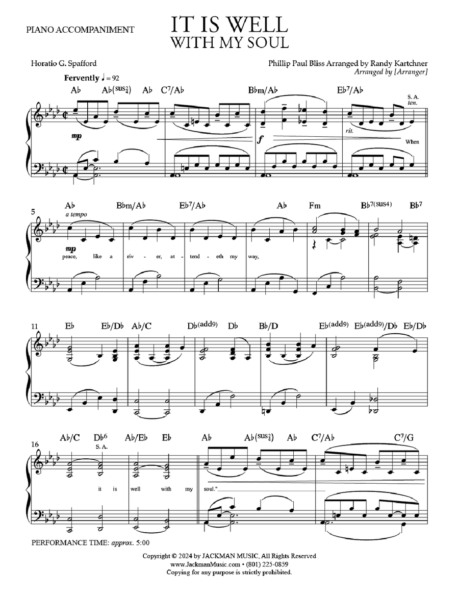 It Is Well with My Soul - SAB 3-Part scores gallery preview page 3