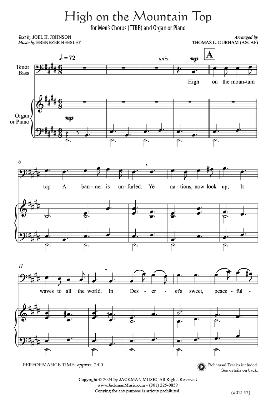 High on the Mountain Top - TTBB TTBB scores gallery preview page 2