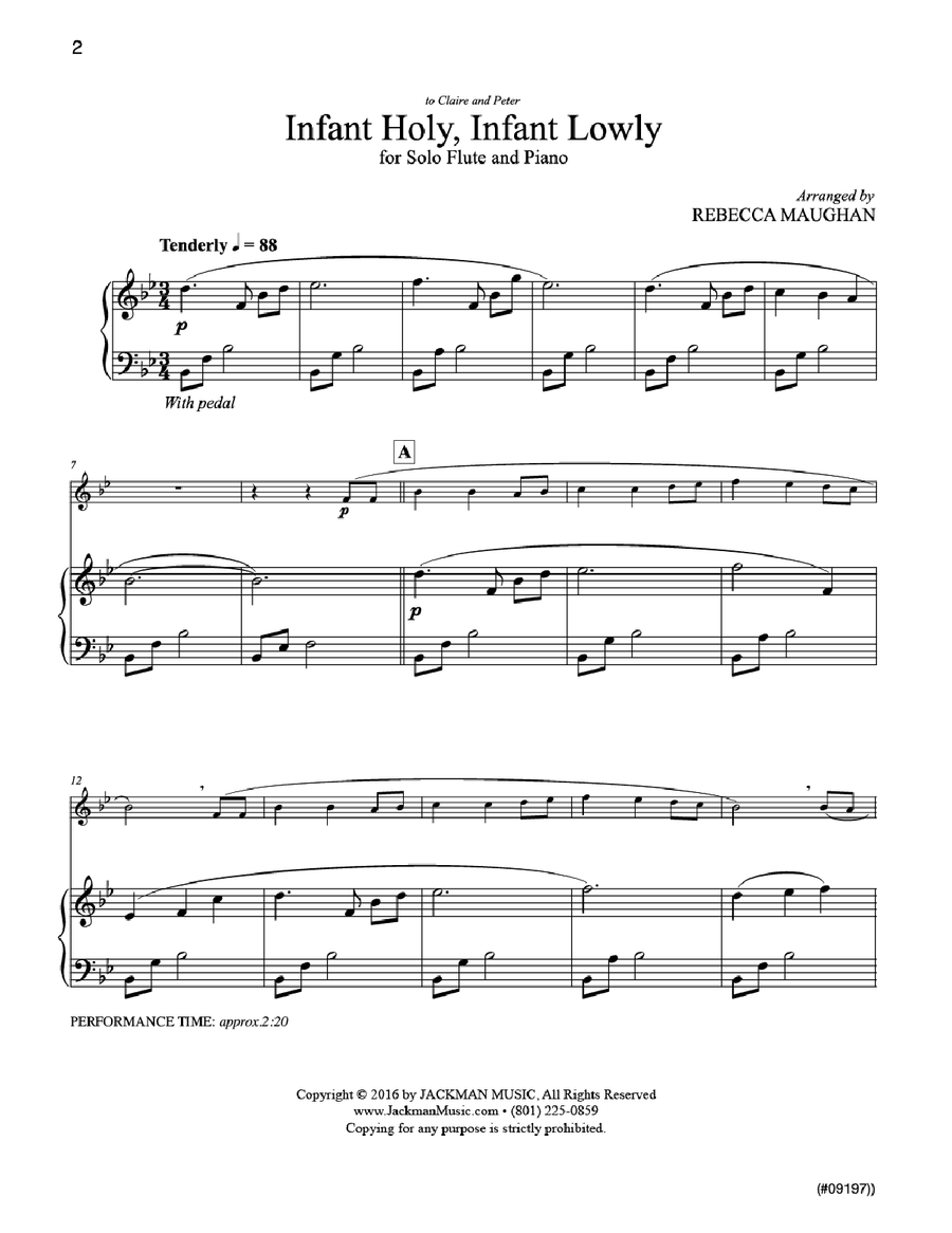 Infant Holy, Infant Lowly - Flute Solo Flute Solo scores gallery preview page 2