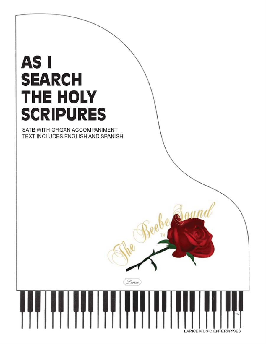 As I Search the Holy Scriptures - SATB and Organ 4-Part scores gallery preview page 1
