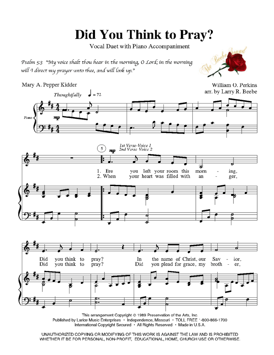 Hymns of Joy - Volume 1 - Vocal Duets Piano scores gallery preview page 2