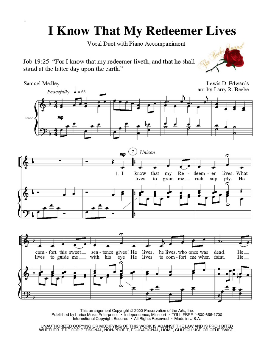 Hymns of Joy - Volume 1 - Vocal Duets Piano scores gallery preview page 5