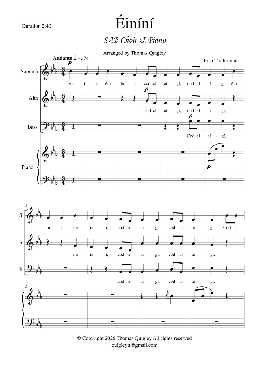Éiníní Éiníní 3-Part scores gallery preview page 2