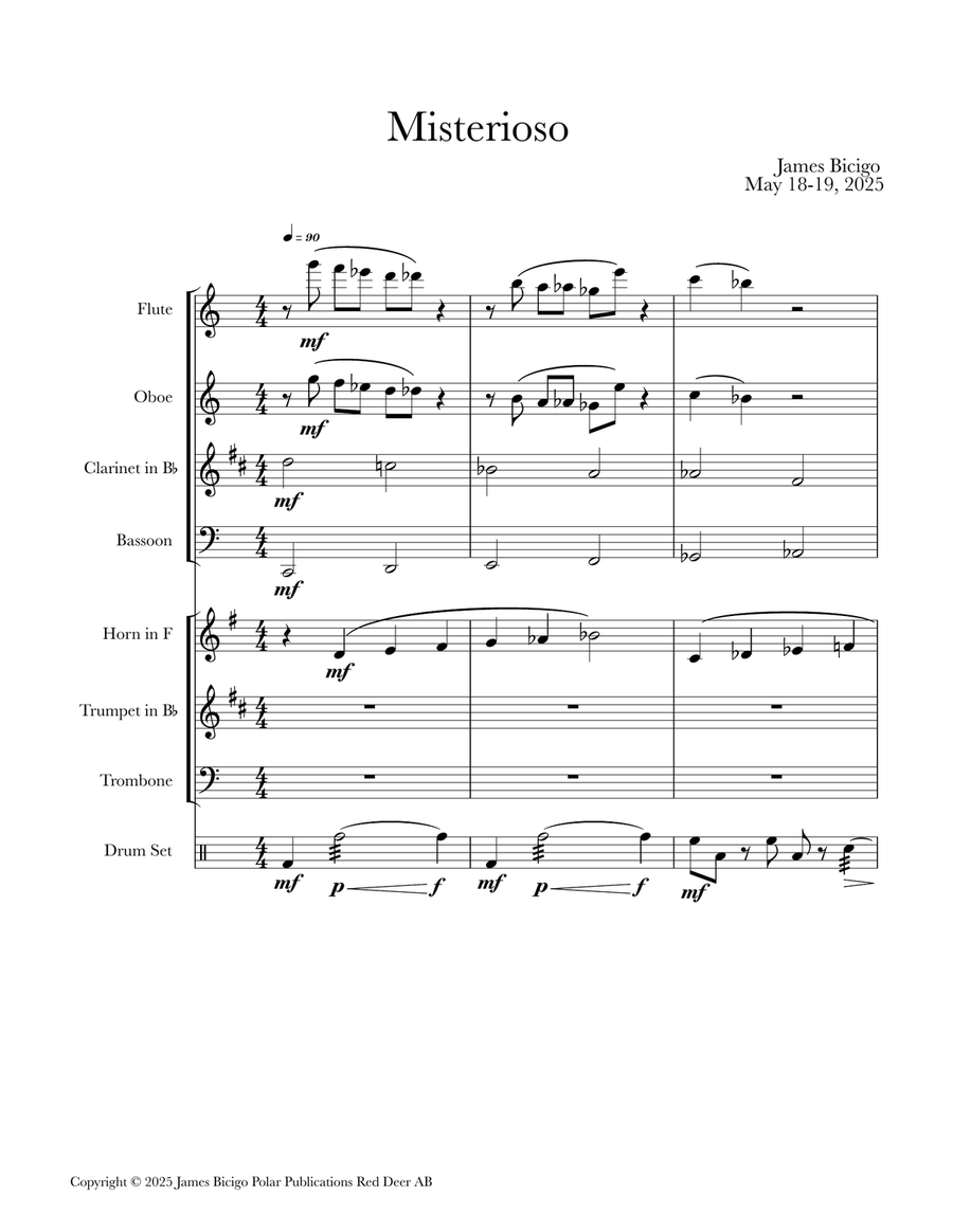 Misterioso Misterioso Large Ensemble scores gallery preview page 1