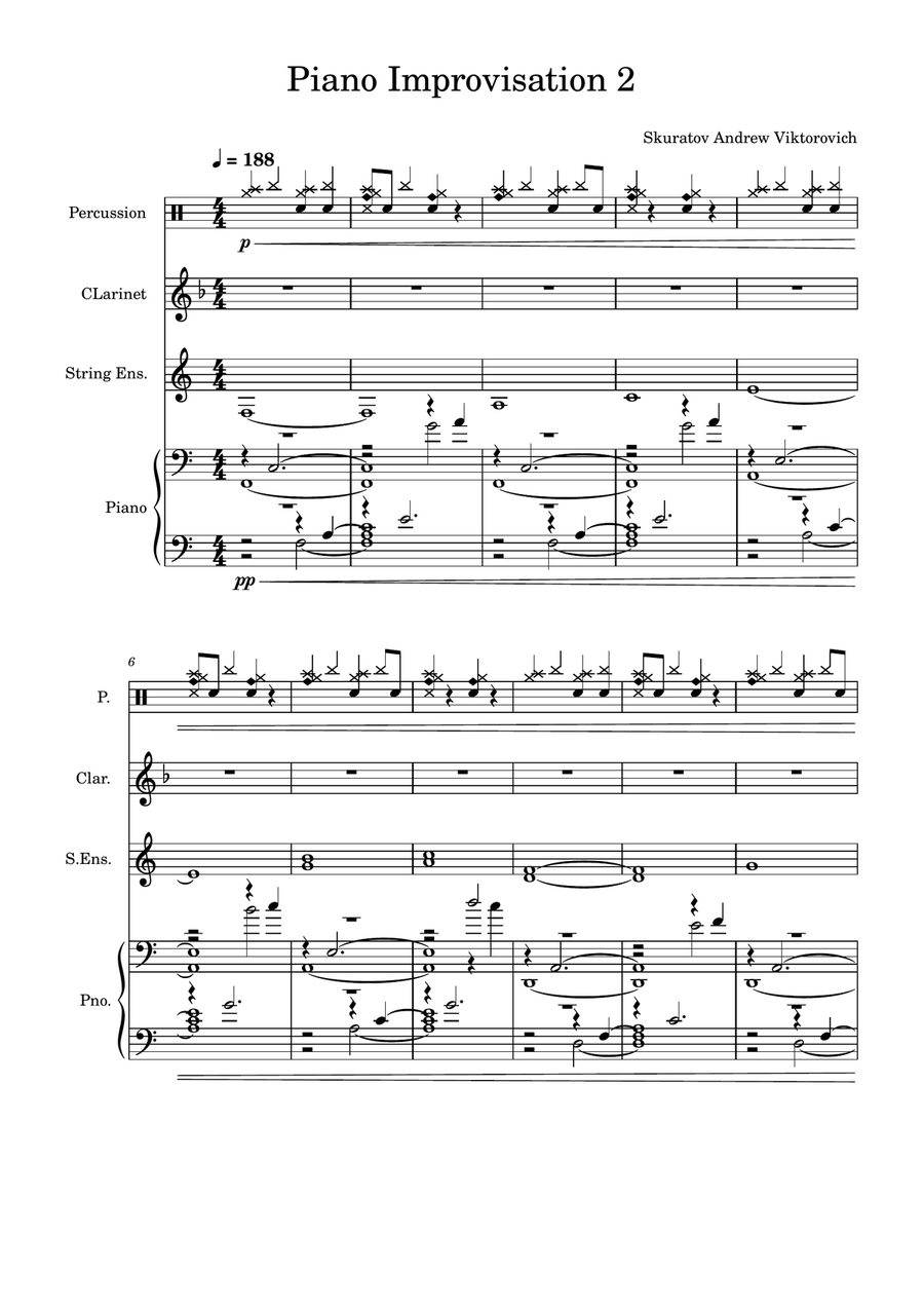 Piano Improvisation 2 Piano Improvisation 2 Full Orchestra scores gallery preview page 1