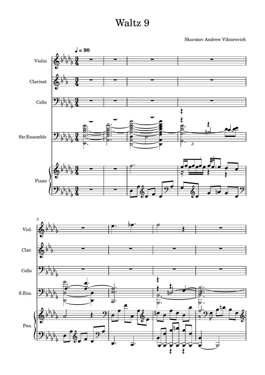 Waltz 9 Waltz 9 Full Orchestra scores gallery preview page 1